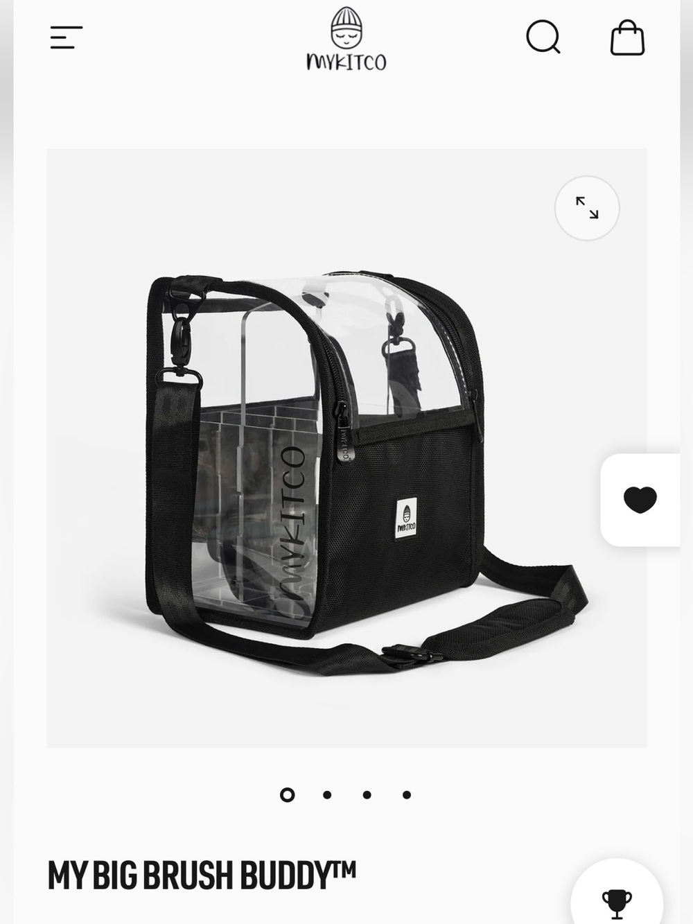 Clear Travel Makeup Bag with Black Trim